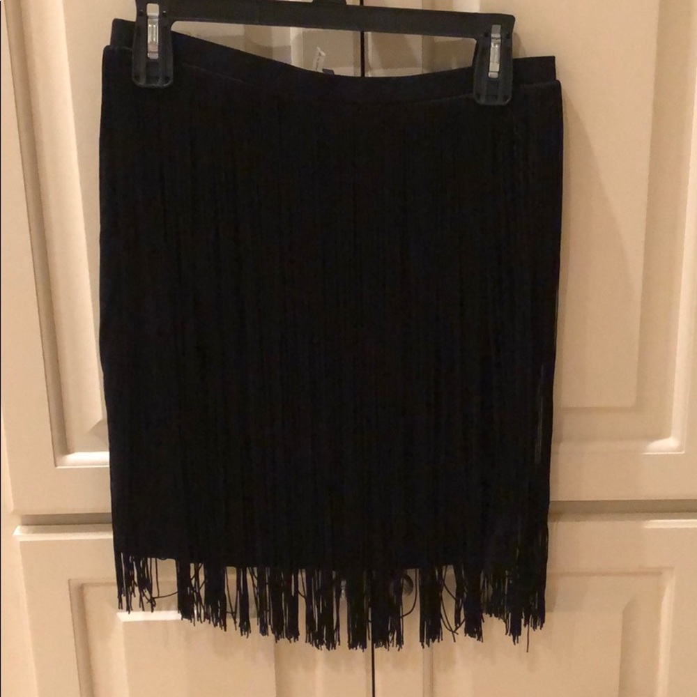 Vince Camuto Pencil Skirt with Fringe xs